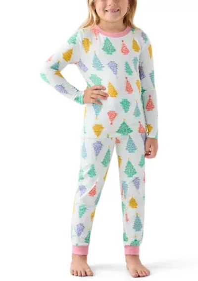 Unisex Big Kid Ballet Trees Pajama Set