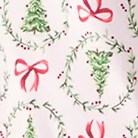 Unisex Big Kid Holiday Bows & Wreaths Notch Collar Pajama Set