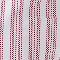 Unisex Big Kid Red Stripe Notch Collar Pajama Set