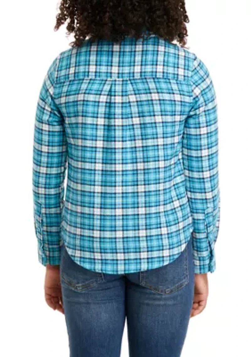 Girls 7-16 Flannel Top