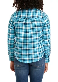 Girls 7-16 Flannel Top