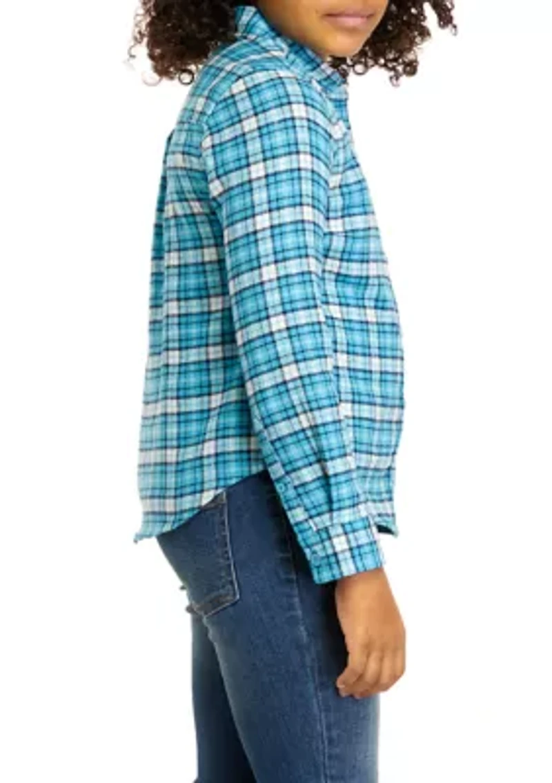 Girls 7-16 Flannel Top