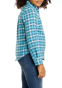 Girls 7-16 Flannel Top