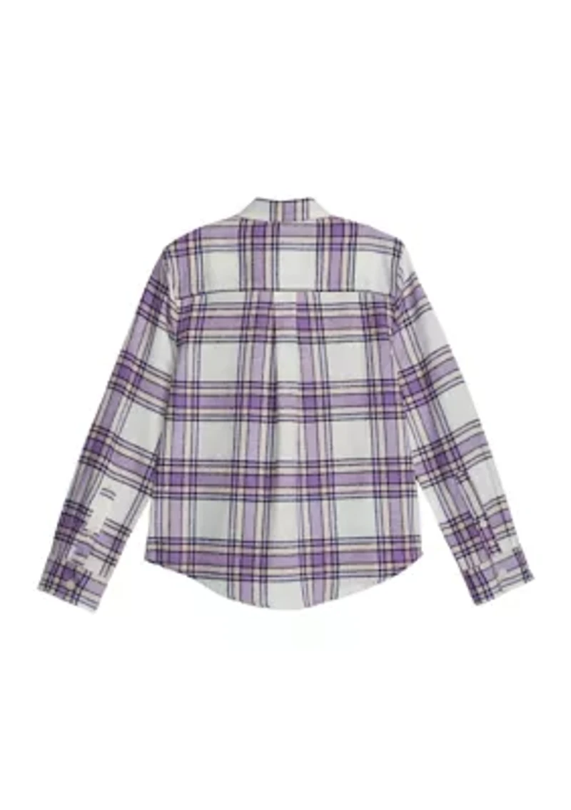 Girls 4-6x Flannel Top