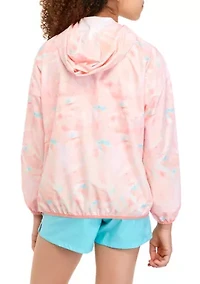 Girls 7-16 Printed Windbreaker