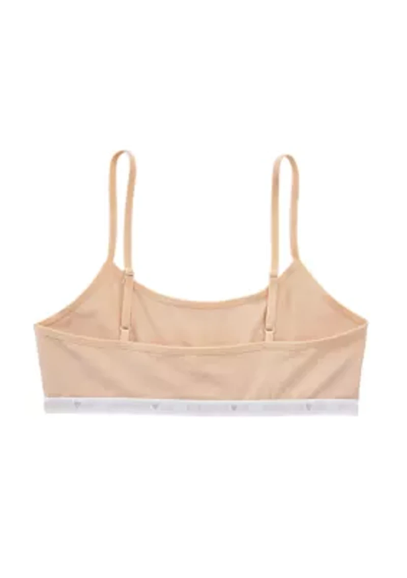 Girls Cotton Logo Bralettes - 3 Pack