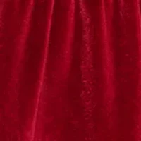 Girls 7-16 Tiered Velvet Dress