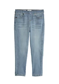 Girls 4-6x Elastic Waist Knit Jeggings