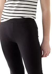 Girls 7-16 Pull On Solid Flare Pants