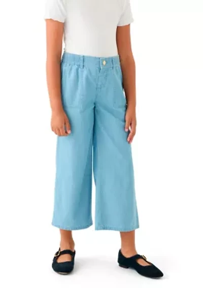 Girls 7-16 Utility Chambray Crop Jeans