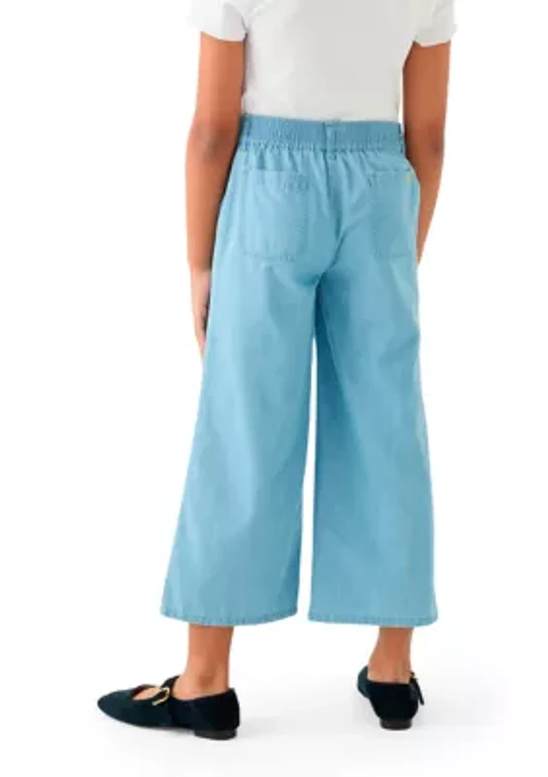 Girls 7-16 Utility Chambray Crop Jeans