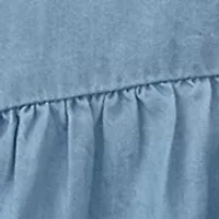 Girls 4-6x Chambray Ruffle Sleeve Dress