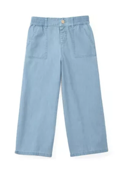 Girls 4-6x Utility Chambray Crop Pants