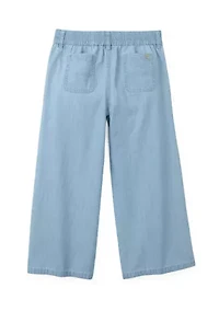 Girls 4-6x Utility Chambray Crop Pants