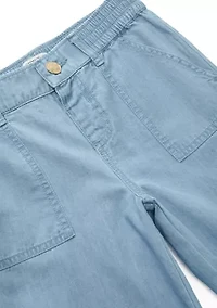 Girls 4-6x Utility Chambray Crop Pants