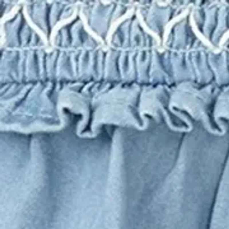 Girls 4-6x High Neck Ruffle Top
