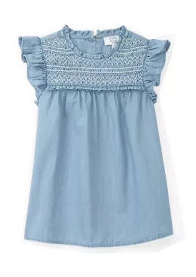 Girls 4-6x High Neck Ruffle Top