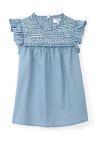 Girls 4-6x High Neck Ruffle Top