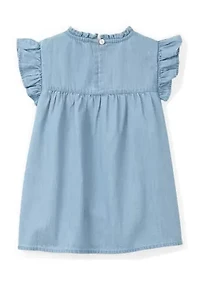 Girls 4-6x High Neck Ruffle Top