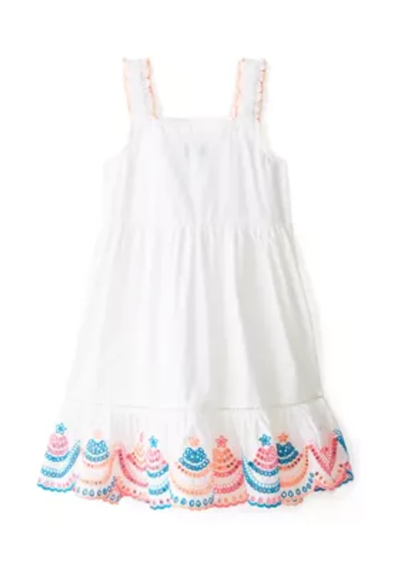 Girls 4-6x Embroidered Tank Dress