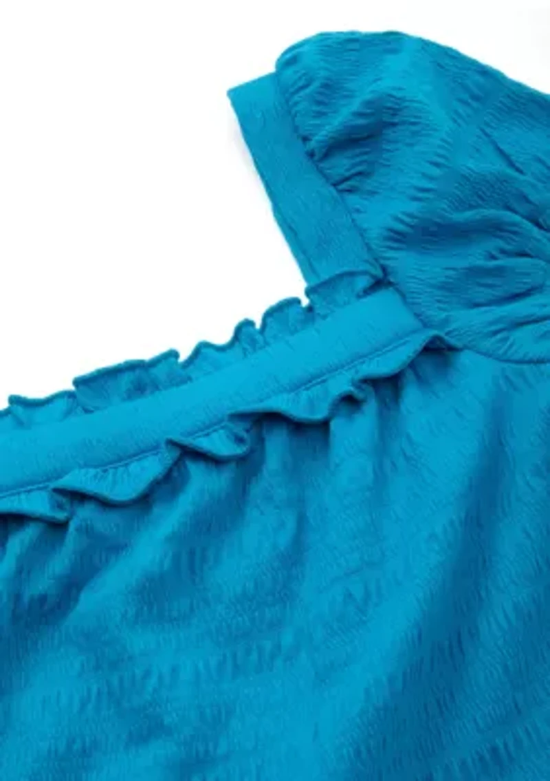 Girls 4-6x Puff Sleeve Knit Top