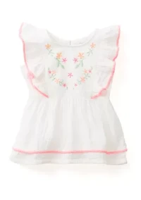 Girls 4-6x Ruffle Embellished Dress