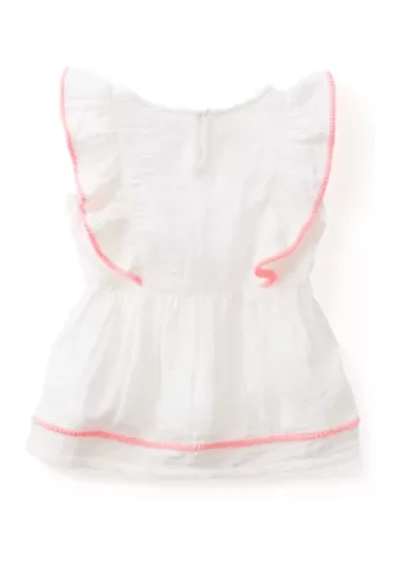 Girls 4-6x Ruffle Embellished Dress
