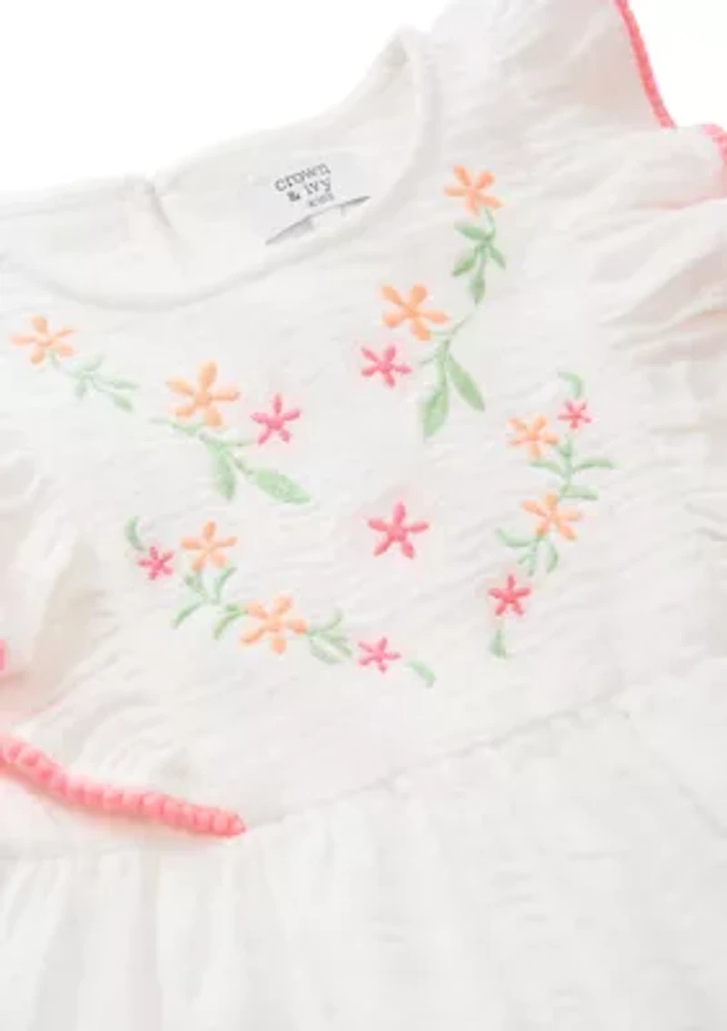 Girls 4-6x Ruffle Embellished Dress