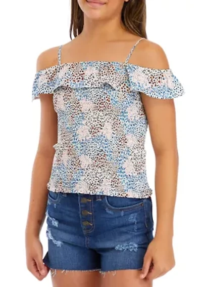Girls 7-16 Smocked Tank