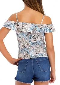 Girls 7-16 Smocked Tank