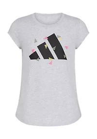 Girls 7-16 Short Cap Sleeve Heather Knit T-Shirt