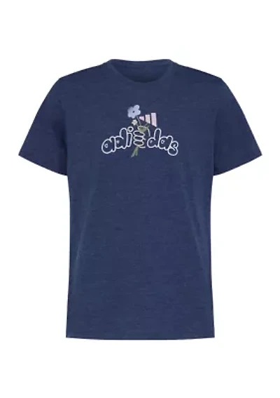 Girls 7-16 Short Sleeve Regular Fit Heather T-Shirt - Extended