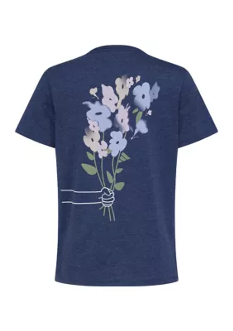 Girls 7-16 Short Sleeve Regular Fit Heather T-Shirt - Extended