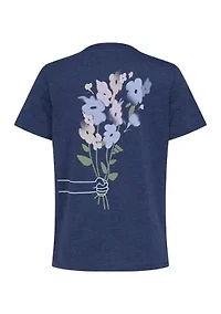 Girls 7-16 Short Sleeve Regular Fit Heather T-Shirt - Extended