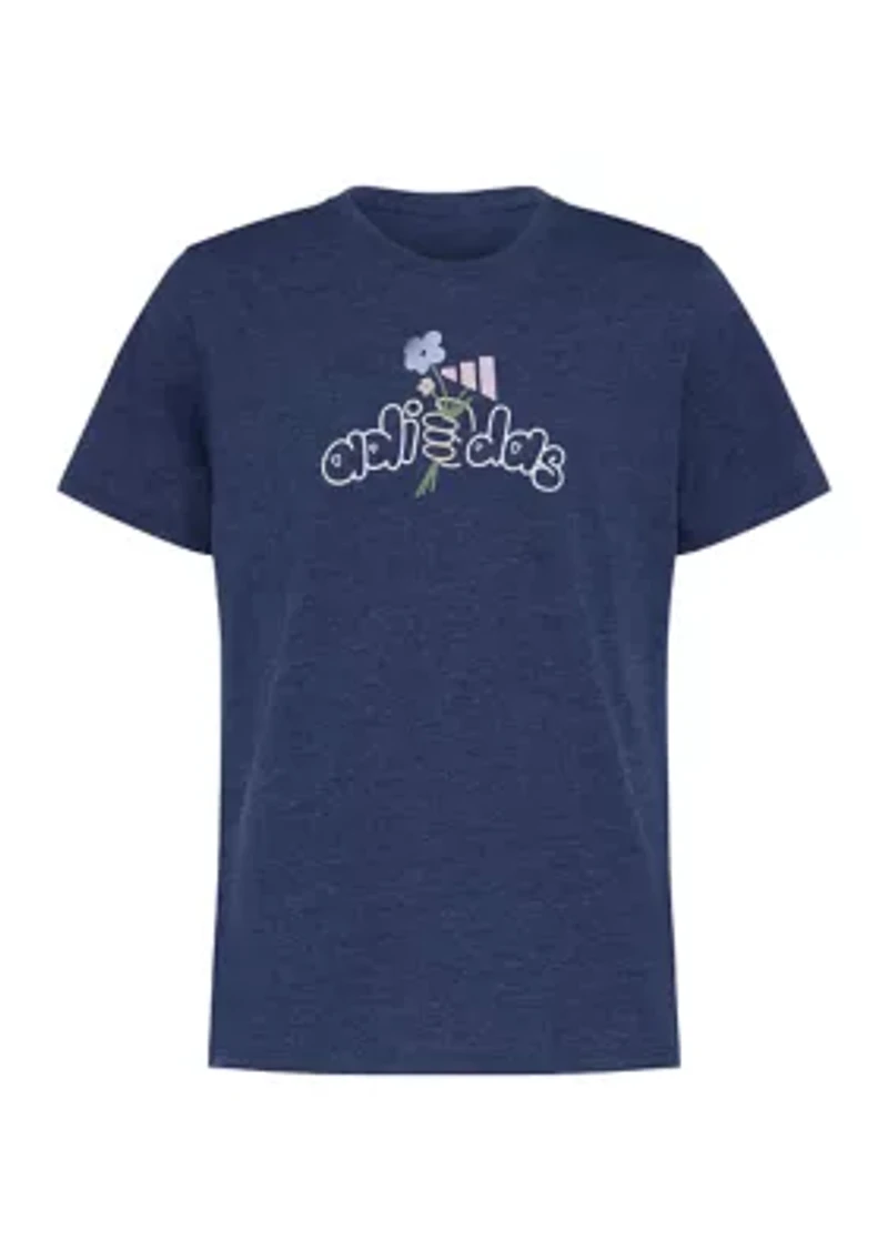 Girls 7-16 Short Sleeve Regular Fit Heather T-Shirt