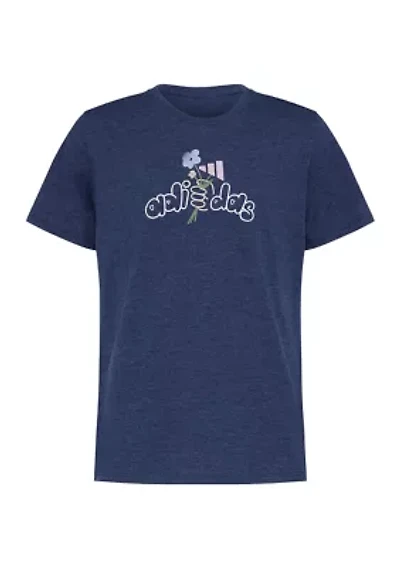 Girls 7-16 Short Sleeve Regular Fit Heather T-Shirt