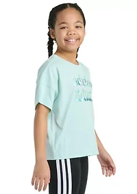 Girls 7-16 Short Sleeve Drop Shoulder T-Shirt