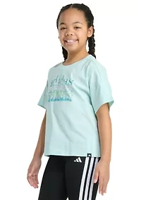 Girls 7-16 Short Sleeve Drop Shoulder T-Shirt