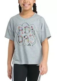 Girls 7-16 Short Sleeve Drop Shoulder Heather T-Shirt