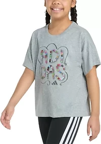 Girls 7-16 Short Sleeve Drop Shoulder Heather T-Shirt