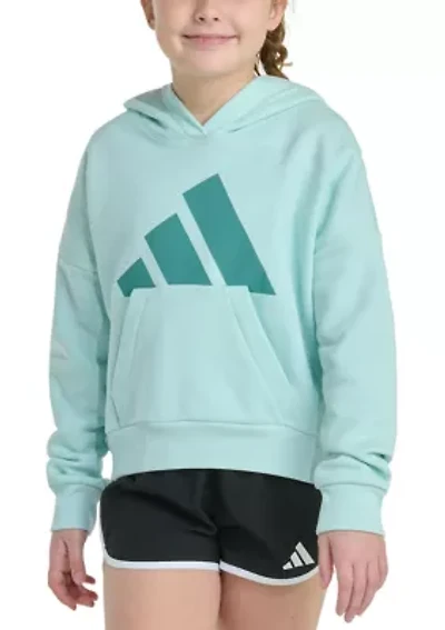 Girls 7-16 Long Sleeve Essential Big Logo Fleece Pullover Hoodie