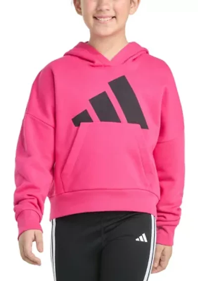 Girls 7-16 Long Sleeve Essential Big Logo Fleece Pullover Hoodie