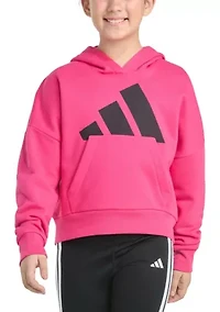 Girls 7-16 Long Sleeve Essential Big Logo Fleece Pullover Hoodie