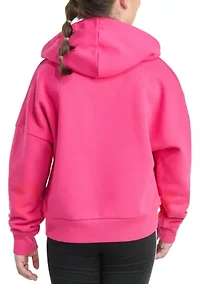 Girls 7-16 Long Sleeve Essential Big Logo Fleece Pullover Hoodie