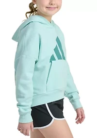 Girls 7-16 Long Sleeve Essential Big Logo Fleece Pullover Hoodie
