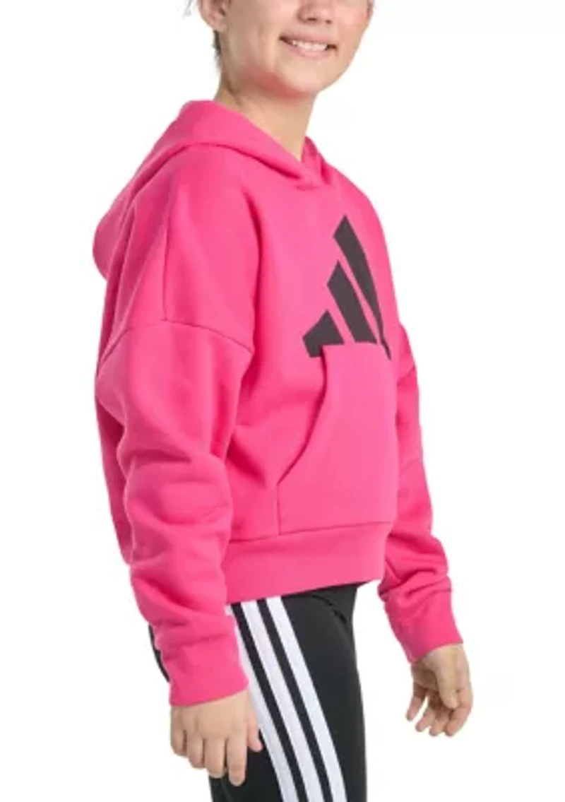 Girls 7-16 Long Sleeve Essential Big Logo Fleece Pullover Hoodie