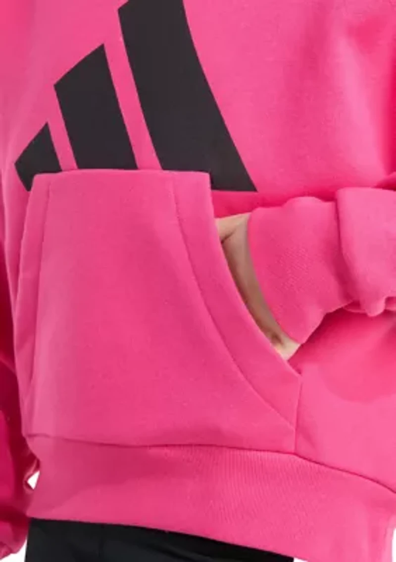 Girls 7-16 Long Sleeve Essential Big Logo Fleece Pullover Hoodie