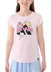 Girls 7-16 Cap Sleeve Graphic Logo T-Shirt