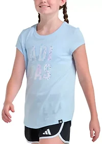 Girls 7-16 Cap Sleeve Graphic Logo T-Shirt