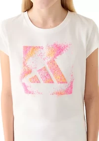 Girls 7-16 Cap Sleeve Graphic Logo T-Shirt